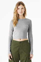 BELLA+CANVAS  Women's Micro Rib Long Sleeve Baby Tee BC1501